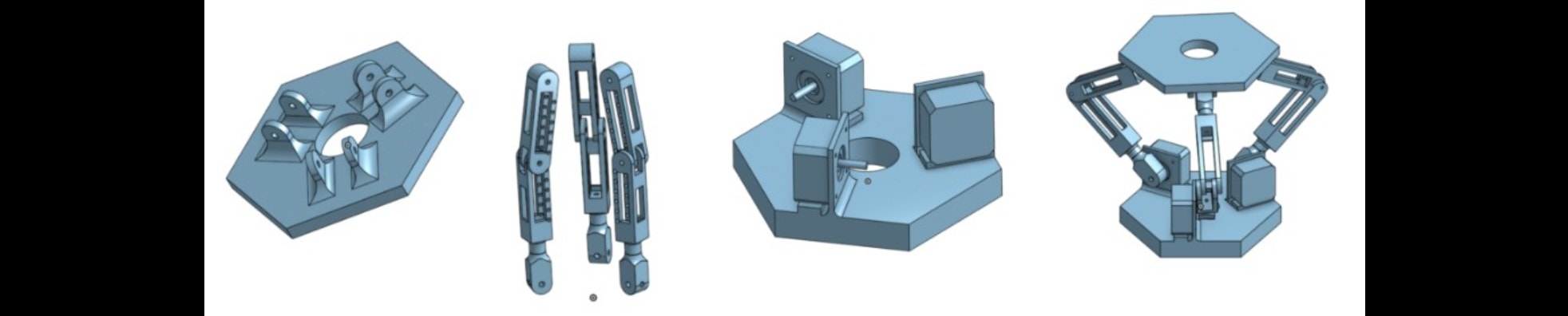 The CAD assembly and linkage geometry