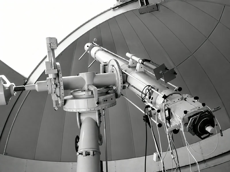Telescope and mount inside the observatory dome