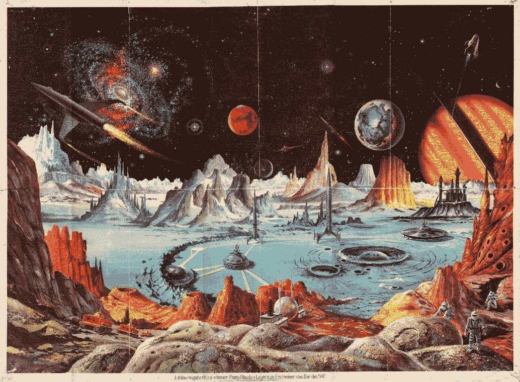 Space-exploration reference artwork