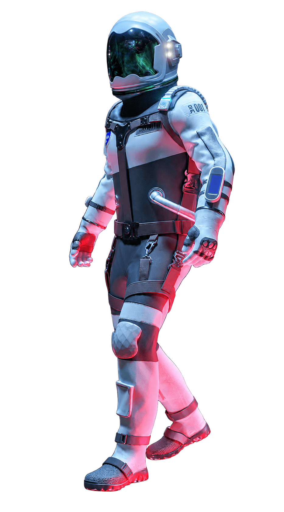 EVA suit design study — isolated concept render