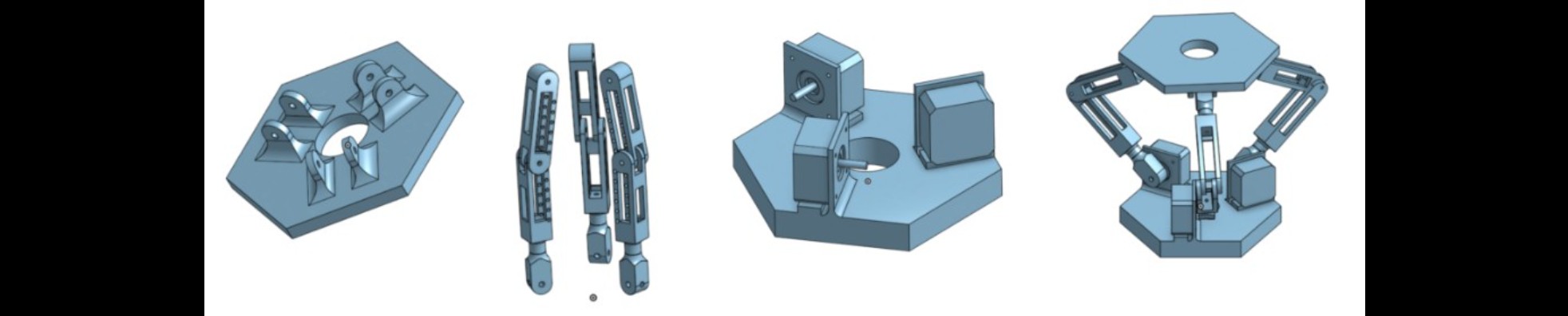 The CAD assembly and linkage geometry