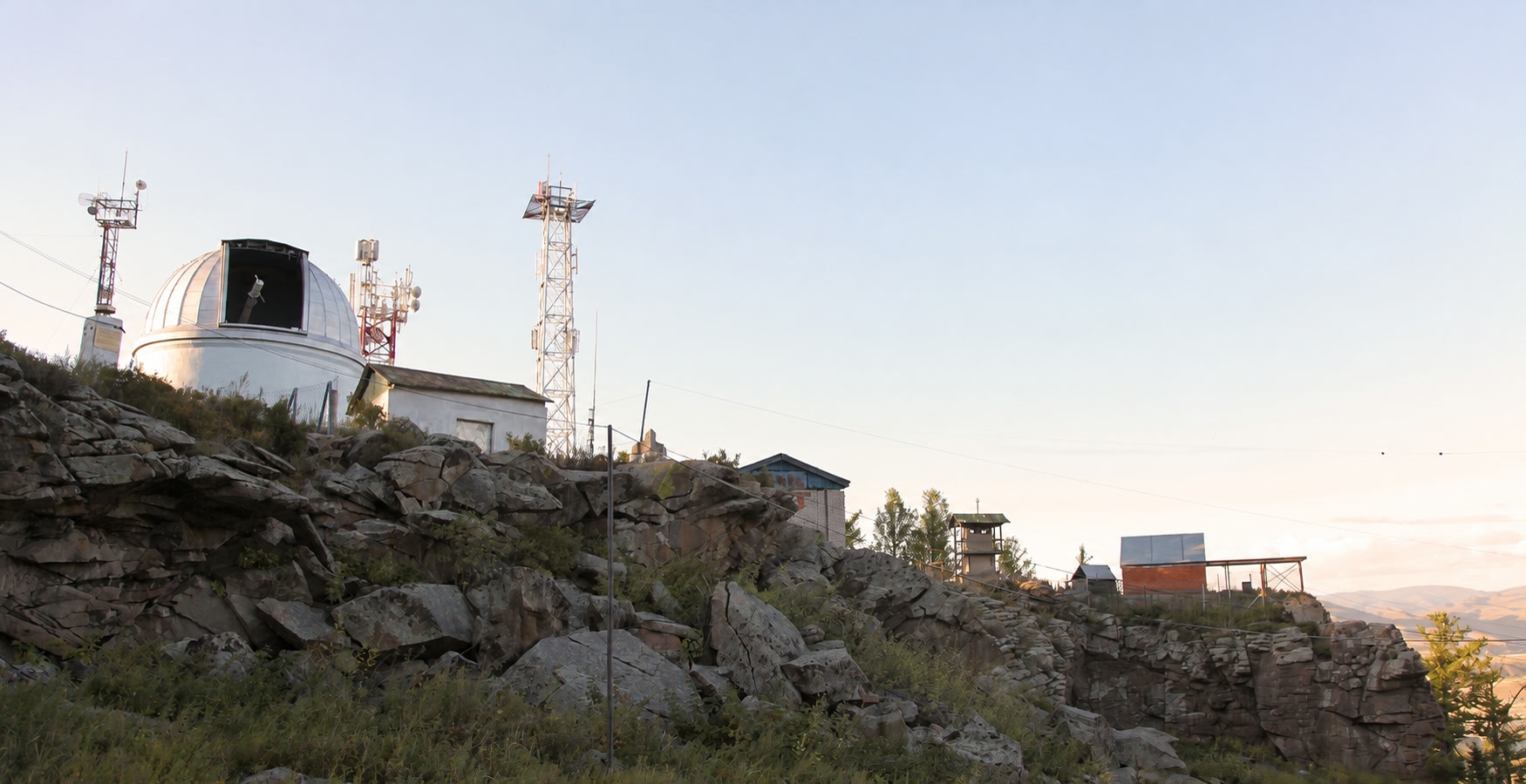 The observatory’s hillside setting