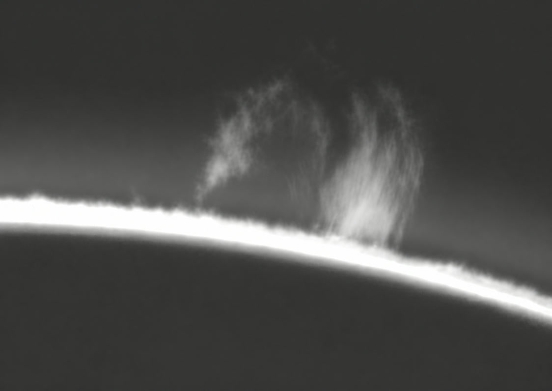 Prominences above the solar limb — institute reference image