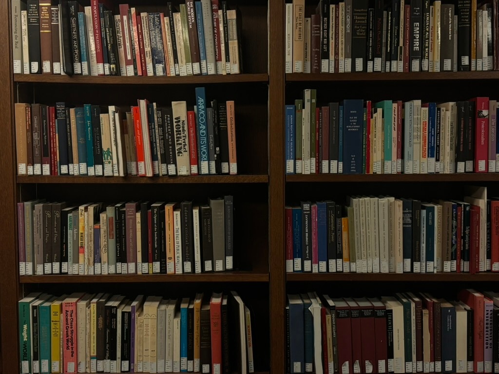 Rows of philosophy and literature books