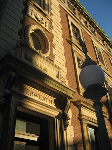 Fayerweather Hall at Columbia in evening light